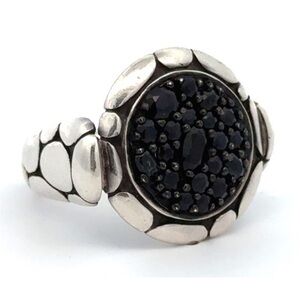 John Hardy Kali Lava Ring with Black Sapphires
